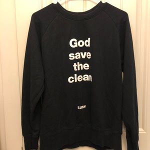LUSH Cosmetics God Save the Clean Sweatshirt M